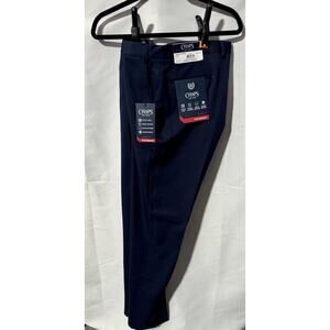 Chaps Classic Fit Performance Pants 5 Pocket Comfort Navy Blue 36X32